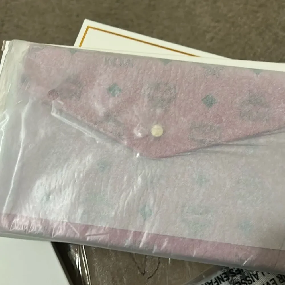 MCM Pink Clutch with Black Accents - Picture 6 of 8